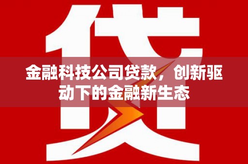 凤岗金融科技公司贷款，创新驱动下的金融新生态