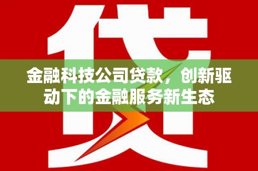凤岗金融科技公司贷款，创新驱动下的金融服务新生态