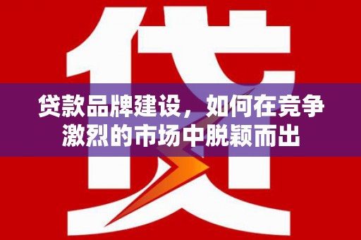 凤岗贷款品牌建设，如何在竞争激烈的市场中脱颖而出