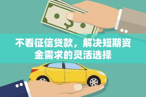 凤岗不看征信贷款，解决短期资金需求的灵活选择