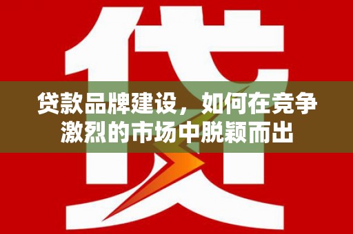 凤岗贷款品牌建设，如何在竞争激烈的市场中脱颖而出