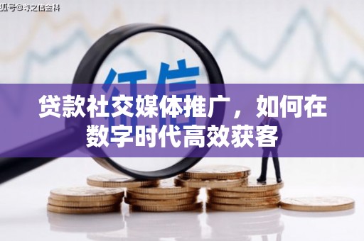 凤岗贷款社交媒体推广，如何在数字时代高效获客