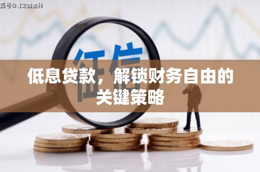 凤岗低息贷款，解锁财务自由的关键策略