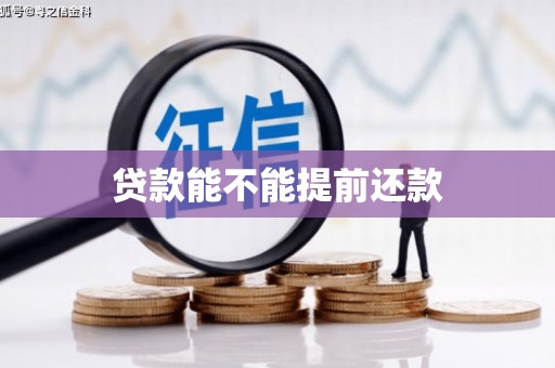 凤岗贷款能不能提前还款