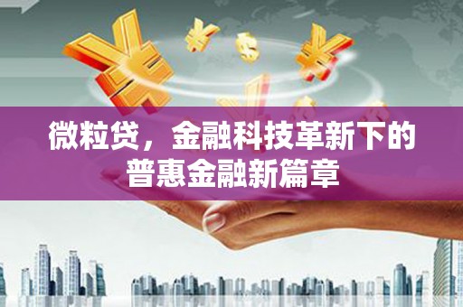 凤岗微粒贷，金融科技革新下的普惠金融新篇章