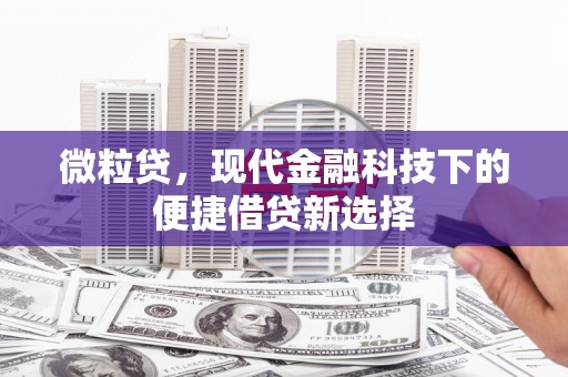 凤岗微粒贷，现代金融科技下的便捷借贷新选择