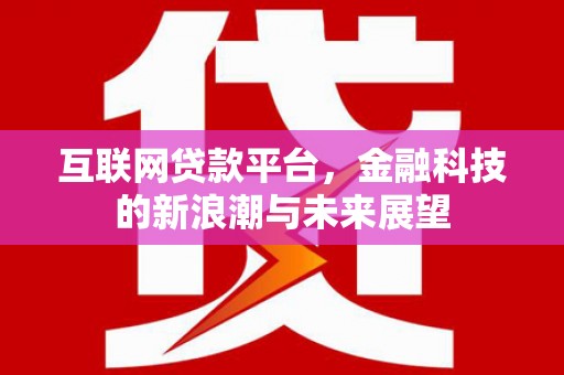 凤岗互联网贷款平台，金融科技的新浪潮与未来展望