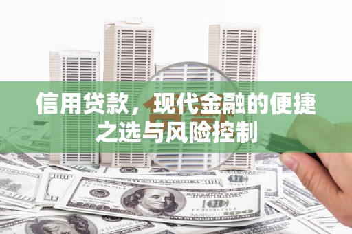 凤岗信用贷款，现代金融的便捷之选与风险控制