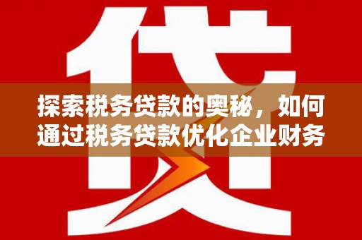凤岗探索税务贷款的奥秘，如何通过税务贷款优化企业财务