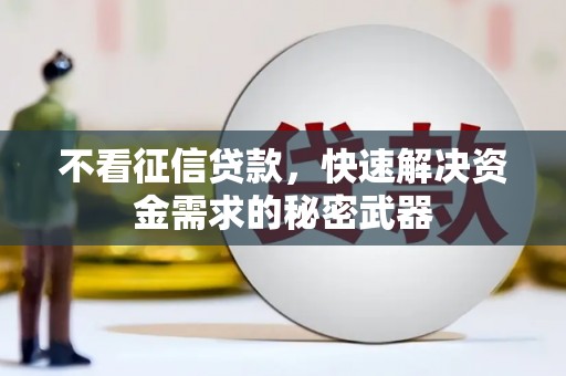 凤岗不看征信贷款，快速解决资金需求的秘密武器