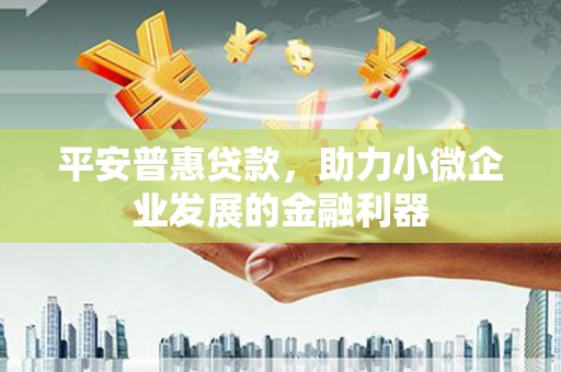凤岗平安普惠贷款，助力小微企业发展的金融利器