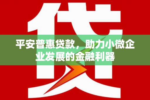 凤岗平安普惠贷款，助力小微企业发展的金融利器